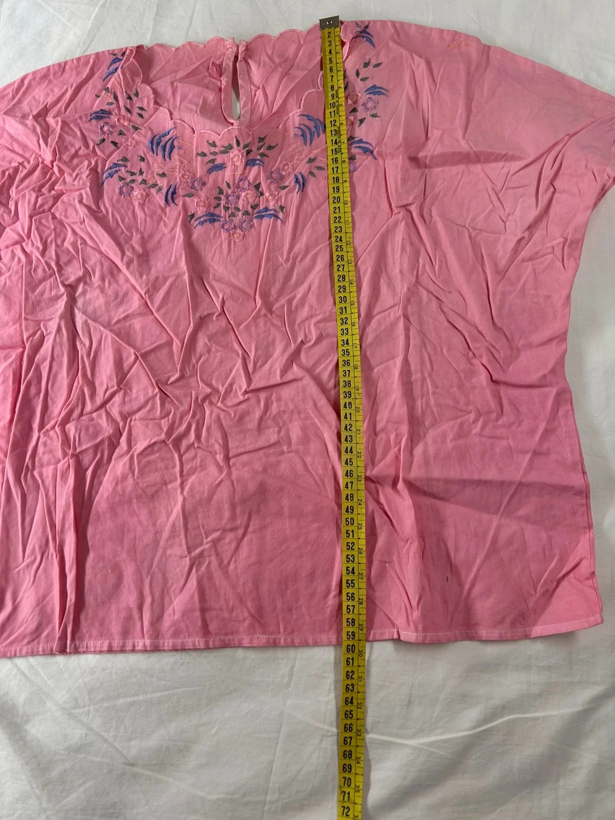 Vintage pink short-sleeve blouse, 100% Cotton by sedi – photo 7